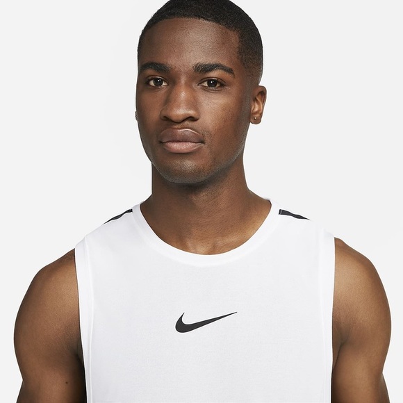 Nike Pro Tank Top Mens Size XXL 2XL White DriFit CZ2272-100 New - Picture 2 of 10